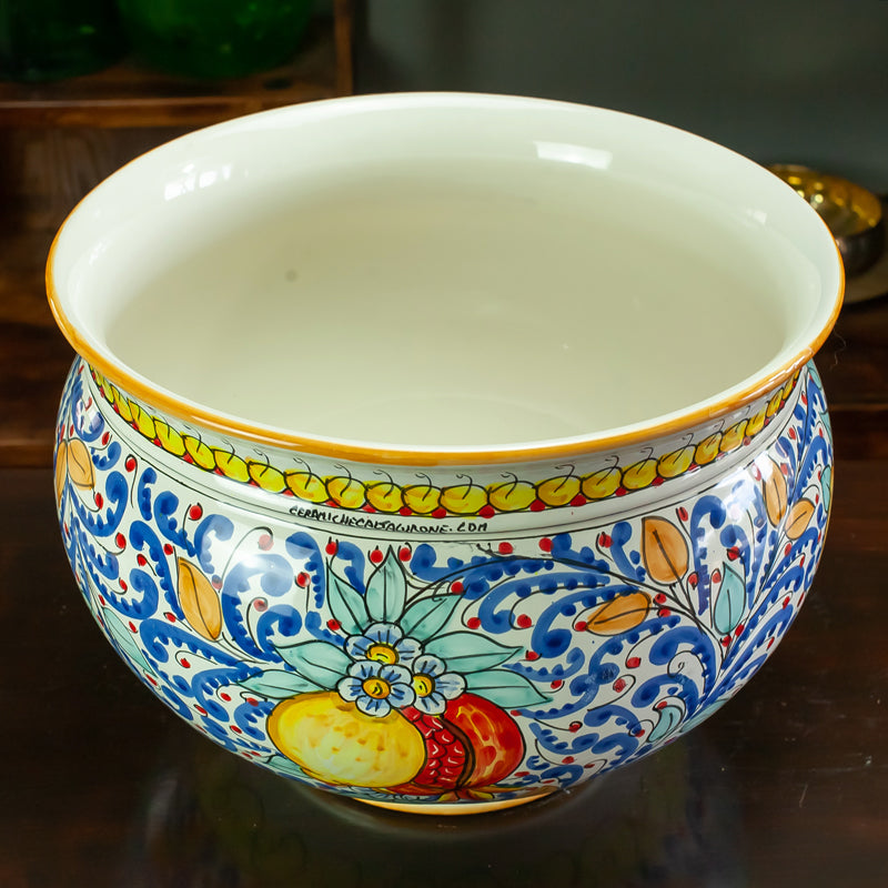 PORTAVASO CERAMICA CALTAGIRONE FRUTTA CM 40