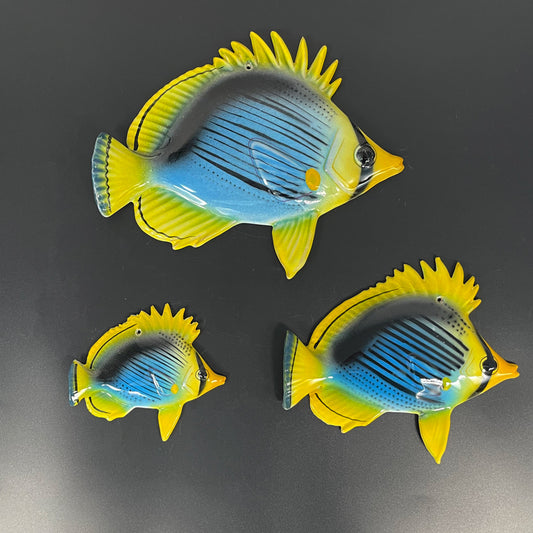 PESCE FARFALLA DORSO NERO IN CERAMICA SICILIANA - VARIE MISURE