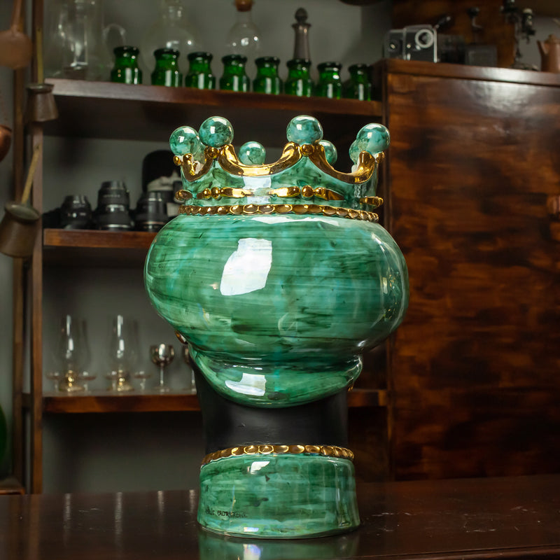 TESTA IN CERAMICA CALTAGIRONE VERUS MADREPERLATA CM 45