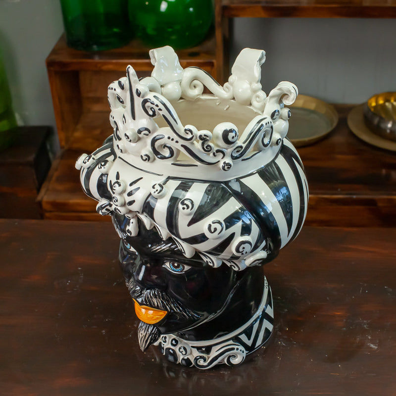 TESTA CERAMICA CALTAGIRONE VERUS ZEBRATA CM 45