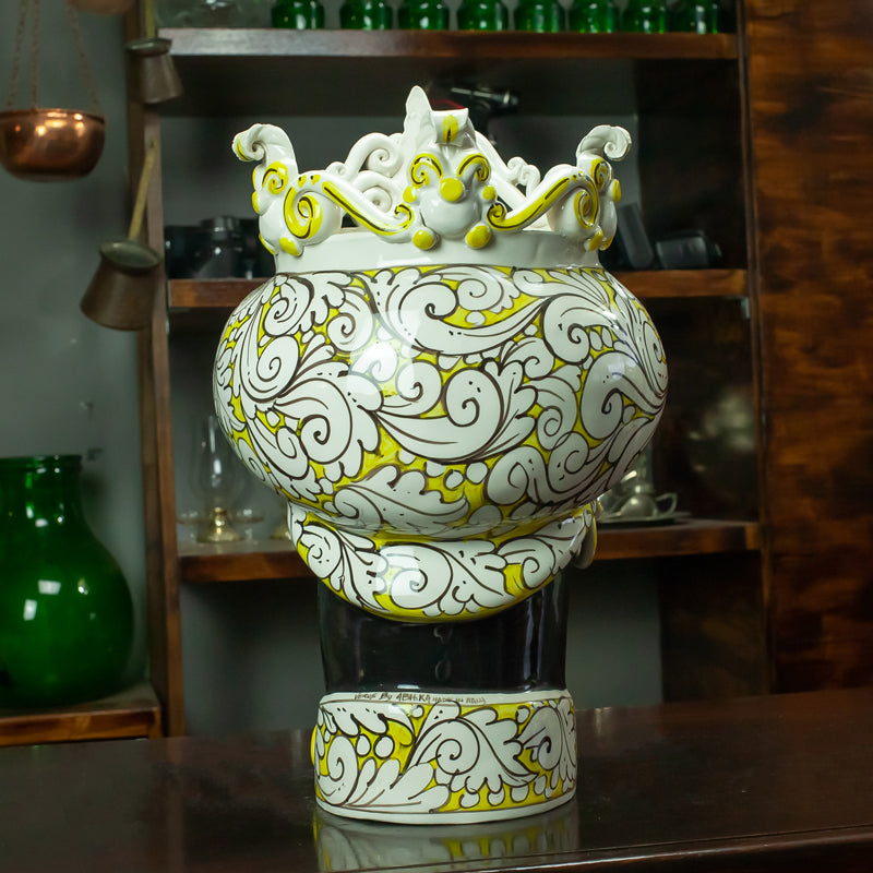 TESTA CERAMICA CALTAGIRONE GIALLO VERUS 45 CM