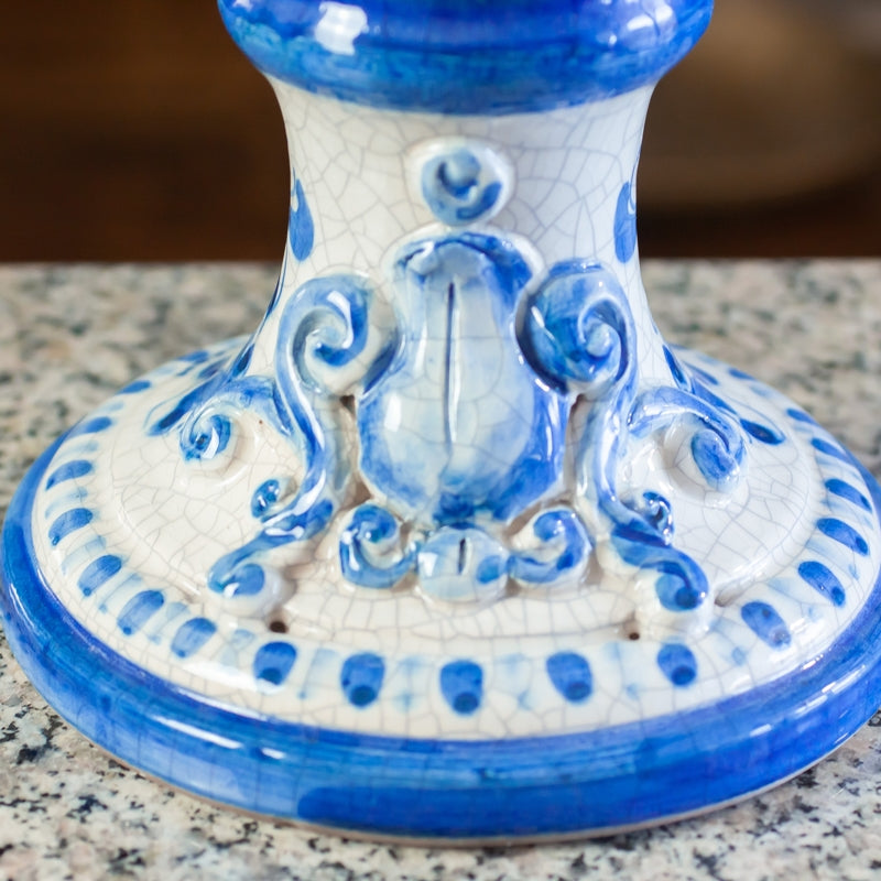 LUME PIGNA CERAMICA SICILIANA CALTAGIRONE BLU CM 75