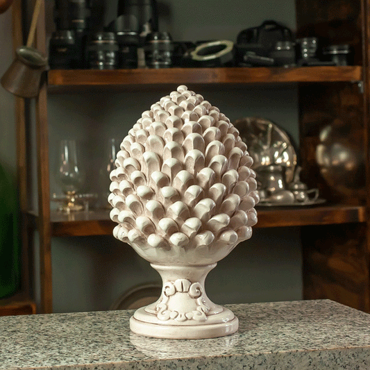 PIGNA SICILIAN CERAMIC CALTAGIRONE ANTIQUE WHITE CM 32