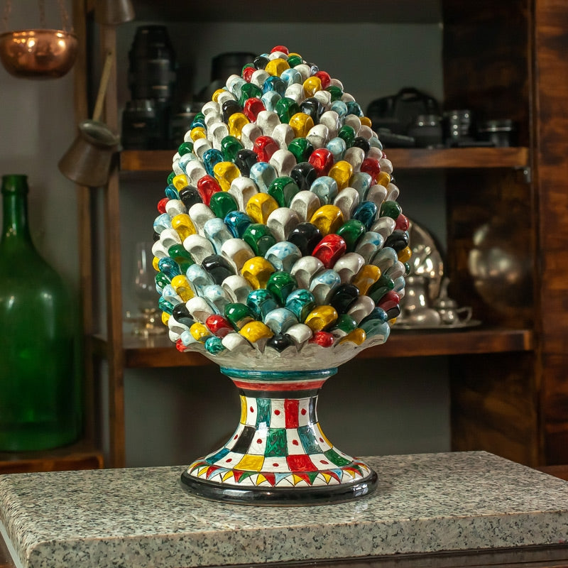 PIGNA CERÁMICA SICILIANA CALTAGIRONE MULTICOLOR CM 45