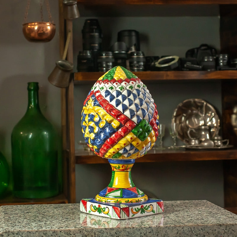 CERDO MEDIANO CALTAGIRONE CERAMICA COLOR 35 CM