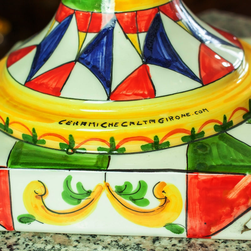 CERDO MEDIANO CALTAGIRONE CERAMICA COLOR 35 CM