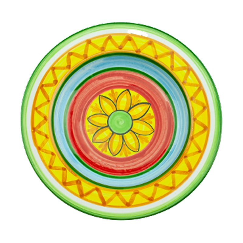 SET D'ASSIETTES EN CÉRAMIQUE SICILIENNE CALTAGIRONE FIORE - 3 PIÈCES
