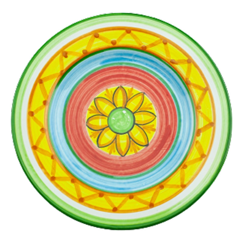 SET D'ASSIETTES EN CÉRAMIQUE SICILIENNE CALTAGIRONE FIORE - 3 PIÈCES