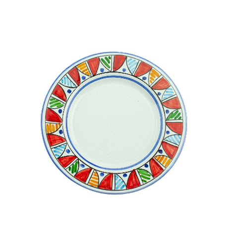 SET D'ASSIETTES CALTAGIRONE MULTICOLORE CÉRAMIQUE SICILIENNE - 3 PIÈCES