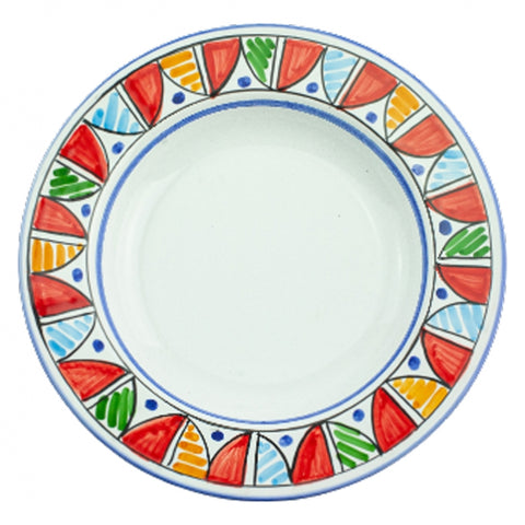 SICILIAN CERAMIC CALTAGIRONE MULTICOLOR PLATE SET - 3 PIECES