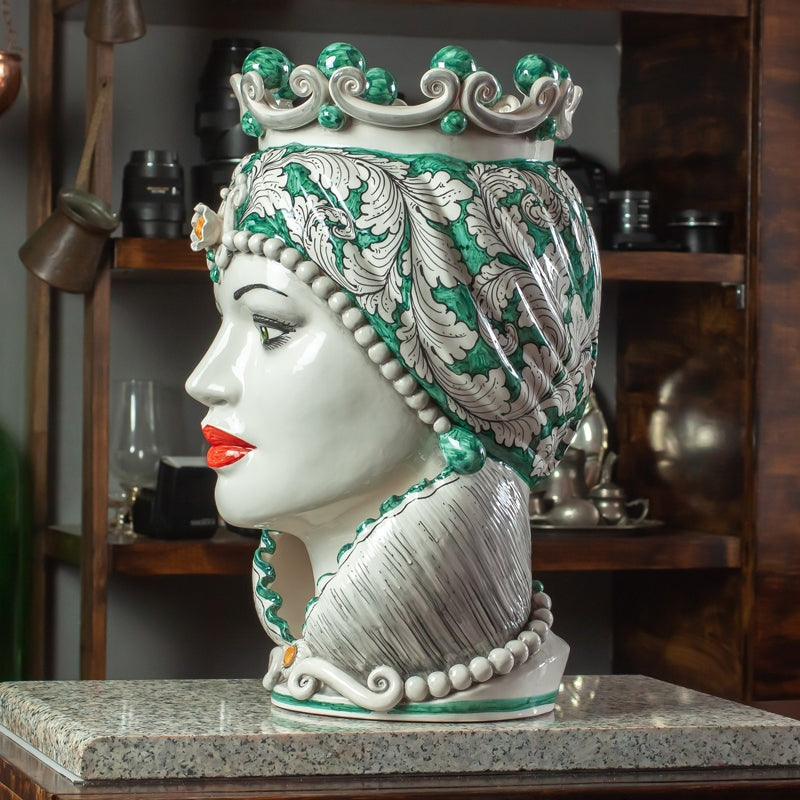 TESTA DI MORO CERAMICA SICILIANA CALTAGIRONE 50 CM