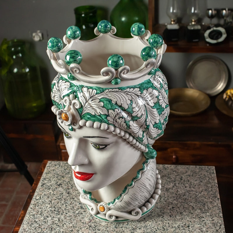 TESTA DI MORO CERAMICA SICILIANA CALTAGIRONE 50 CM