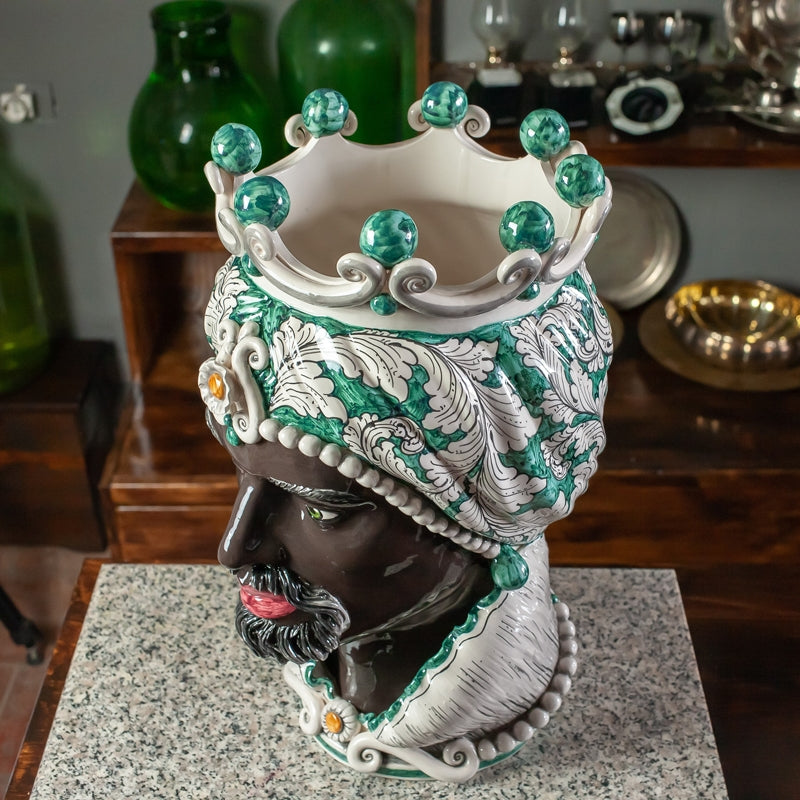 TESTA DI MORO CERAMICA SICILIANA CALTAGIRONE 50 CM